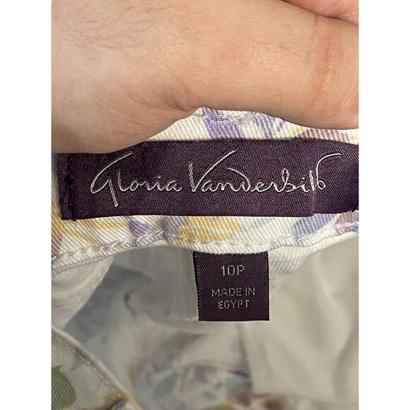 Gloria Vanderbilt Pants Womens 10P Floral Amanda Capri Stretch Denim Petite - Picture 9 of 14